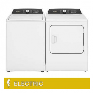 Whirlpool 4.6 cu. ft. Top Load Impeller Washer and 7.0 cu. ft. ELECTRIC Dryer Laundry Package