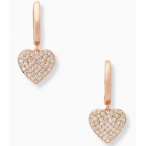 kate spade爱心耳环