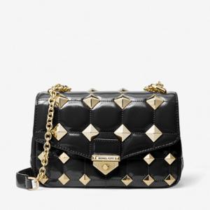 70% Off MICHAEL MICHAEL KORS SoHo Small Studded Quilted Patent Leather ...