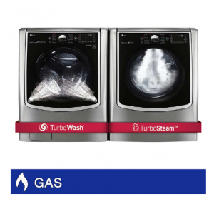 LG 5.2 cu. ft. Front Load Washer with TurboWash and 9.0 cu. ft. GAS Dryer with with TurboSteam