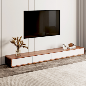 现代矩形电视架，完全组装，78.74 英寸