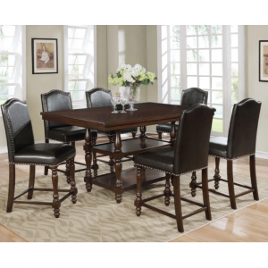 Cayden Dining - 柜台桌和 4 把柜台椅