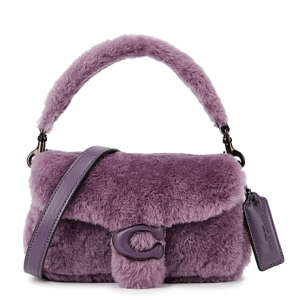 15% Off COACH  Pillow Tabby 18 Purple Shearling Cross-Body Bag @ Harvey Nichols