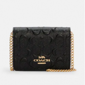 60% Off Coach Mini Wallet On A Chain In Signature Leather Sale @ COACH Outlet 