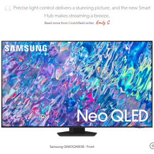Crutchfield.com - 三星65英寸级 QN85B  Neo QLED电视，直降$600
