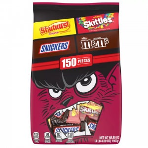 Starburst、士力架、Skittles、M&M 万圣节混合大礼包 - 67.59 oz/150颗