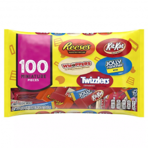 Hershey Miniatures 万圣节巧克力和糖果什锦棒棒糖 - 29.74 oz/100个