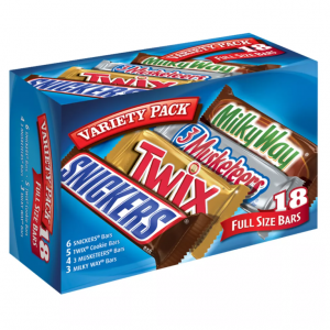 士力架、Twix、Milky Way 等什锦巧克力棒 - 18条