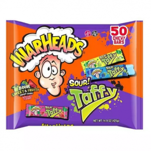 Warheads 万圣节迷你太妃酸糖棒 - 14.99oz/50条