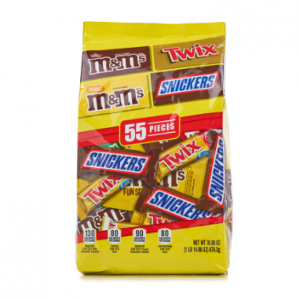 M&M'S、士力架和 TWIX 牛奶巧克力糖果混合装 55 个