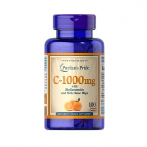Puritan's Pride 维生素 C-1000 mg 含生物类黄酮和玫瑰果 100 粒
