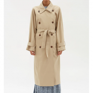 RAEY Batwing-sleeve organic-cotton trench coat