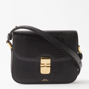 A.P.C. Grace small lizard-effect leather shoulder bag