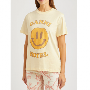 GANNI Logo-print cotton T-shirt
