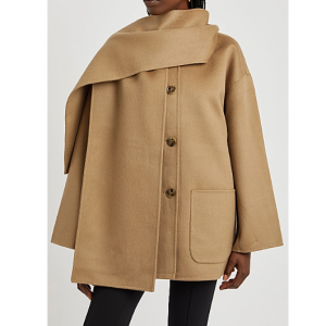 TOTÊME Camel scarf-effect wool jacket