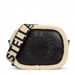 STELLA MCCARTNEY Stella Logo faux shearling cross-body bag