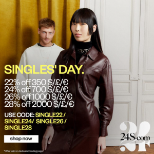 Singles' Day - Up To 28% Off Sale (Maison Margiela, Thom Browne And More) @ 24S 