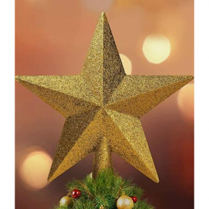 8" XICOSO Christmas Tree Topper, 3D Glitter Shatterproof Christmas Tree Star Topper $3.11 @ Amazon