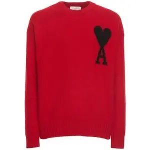 AMI PARIS Logo Wool Knit Sweater
