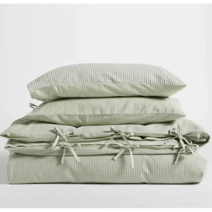 ïn home 100% 纯棉华夫格羽绒被套装 - 鼠尾草