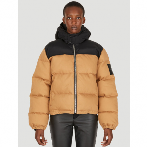 ALEXANDER WANG Colour Block Puffer Jacket in Brown