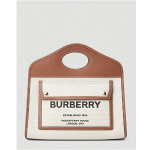 BURBERRY Pocket Tote Bag in White