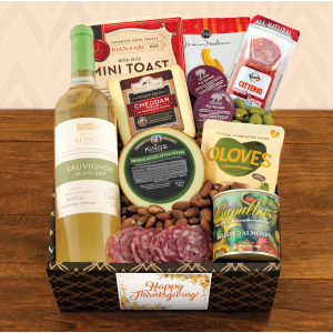 White Wine, Cheese & Crackers Classic Collection Gift Box - Thanksgiving