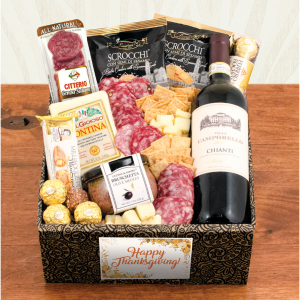 Buona Vita Italian Vino & Antipasto Gift Box - Happy Thanksgiving