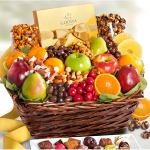1800baskets 独家 Godiva、水果和糖果礼篮