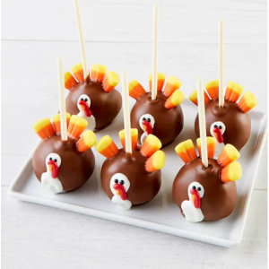 1800baskets 感恩节火鸡蛋糕棒棒糖 - 6 件装