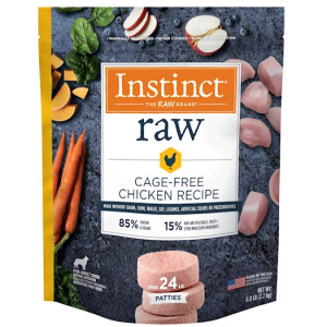 Instinct Frozen Raw Patties Grain Free Cage Free Chicken Recipe Dog Food, 6 lbs. @ Petco