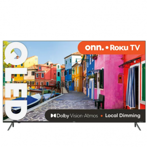 $170 off onn. 75” QLED 4K UHD (2160p) Roku Smart TV with Dolby Atmos, Dolby Vision @Walmart