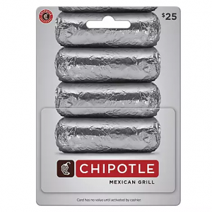 $25 Chipotle Mexican Grill Gift Card @ BJs 