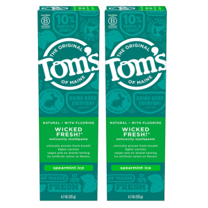 Tom's of Maine 含氟清涼薄荷牙膏 4.7oz 2支裝 @ Amazon