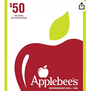 $50 Applebee's Gift Card for $40 @Amazon