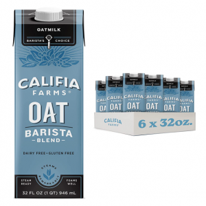 Califia Farms - Oat Barista Blend Oat Milk, 32 Oz (Pack of 6) @ Amazon