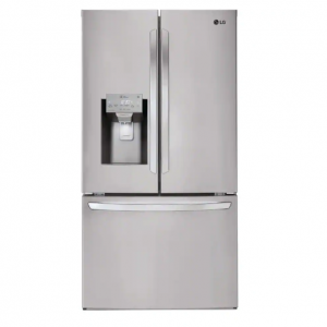LG Electronics 26 cu. ft.  法式對開門智能冰箱，配備防打印不鏽鋼製冰和飲水機 @ Home Depot