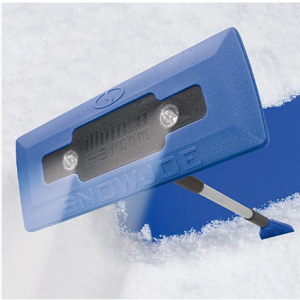 Snow Joe SJBLZD Illum-n LED Lighted 4-in-1 Snow Broom Plus Ice Scraper, 1, Blue