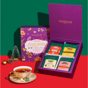 VAHDAM 什錦聖誕茶套裝 （40 種口味，40 個茶包）@ Amazon