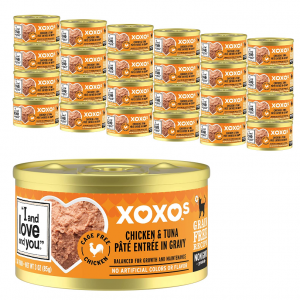 "I and love and you" XOXOs Canned Wet Cat Food, Chicken and Tuna Pate, 3 oz Cans, Pack of 24 Cans