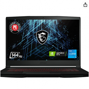 Amazon - MSI GV15 15.6" 144Hz遊戲本 (i5-11400H GTX 1650 8GB 256GB) ，6.7折