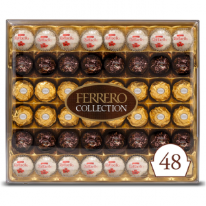 Ferrero Collection Premium Gourmet Assorted Hazelnut Milk Chocolate, 18.2 oz, 48 Count @ Amazon