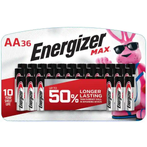 Energizer MAX AA 堿性電池 36顆 @ Home Depot