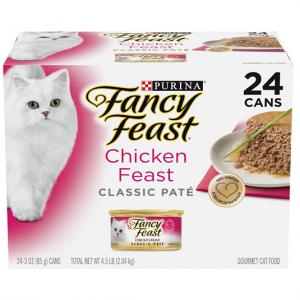 Fancy Feast Purina Grain Free Pate Wet Cat Food, Classic Pate Chicken Feast - (24) 3 oz. @ Amazon