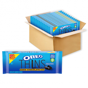 OREO Thins Dark Chocolate Creme Sandwich Cookies, Family Size, 12 - 13.1 oz Packs @ Amazon