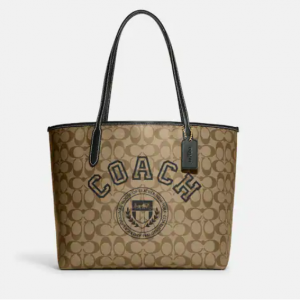 New Arrival: City Tote In Signature Canvas With Varsity Motif @ Coach Outlet