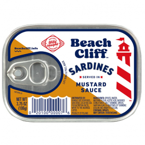 Beach Cliff Wild Caught Sardines in Mustard Sauce, 3.75 oz Can (Pack of 12) @ Amazon