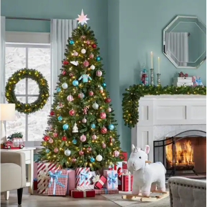 Home Accents Holiday 7.5 ft Redvale Pine LED Christmas Tree @ Home Depot