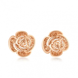 Chow Sang Sang 薄荷系列 18K玫瑰金耳環