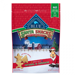 Blue Buffalo Holiday Santa Snacks Oatmeal & Cinnamon Crunchy Dog Treats, 11-oz bag @ Chewy